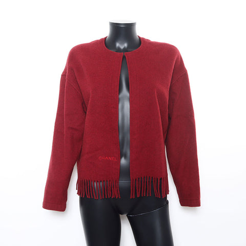 香奈儿羊绒徽标设置波尔多WS10470