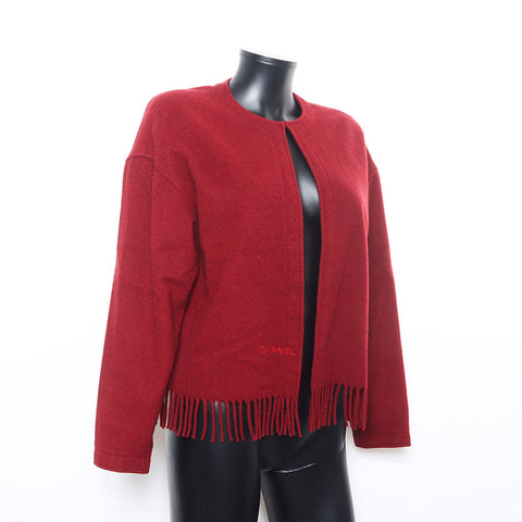 香奈儿羊绒徽标设置波尔多WS10470