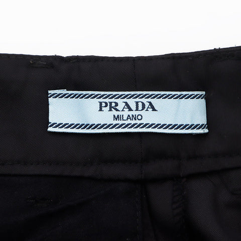 プラダ PRADA Size:40 ナイロン 三角ロゴタグ テック サイドジップ パンツ ブラック WS10471