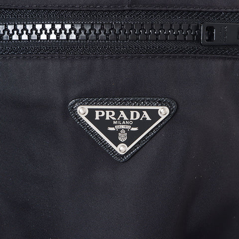 プラダ PRADA Size:40 ナイロン 三角ロゴタグ テック サイドジップ パンツ ブラック WS10471