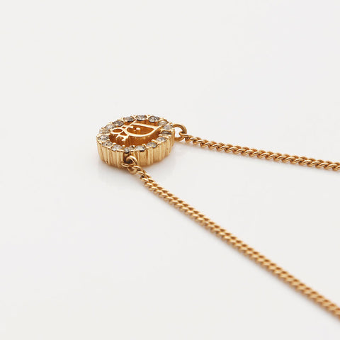 Christian Dior CD Logo Gold Metal Collier Gold WS10476