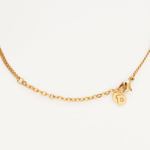 Christian Dior CD Logo Gold Metal Collier Gold WS10476