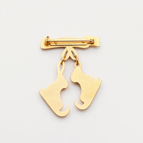 Hermes HERMES skate shoes brooch gold WS10477