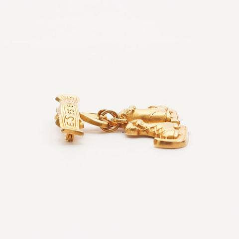 Hermes HERMES skate shoes brooch gold WS10477