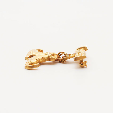 Hermes HERMES skate shoes brooch gold WS10477
