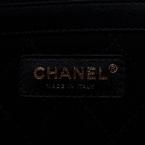 Chanel CHANEL 30th Pile Coco Mark Matelasse Tote Bag Black WS10480