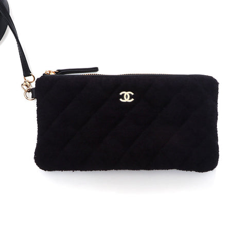 Chanel CHANEL 30th Pile Coco Mark Matelasse Tote Bag Black WS10480