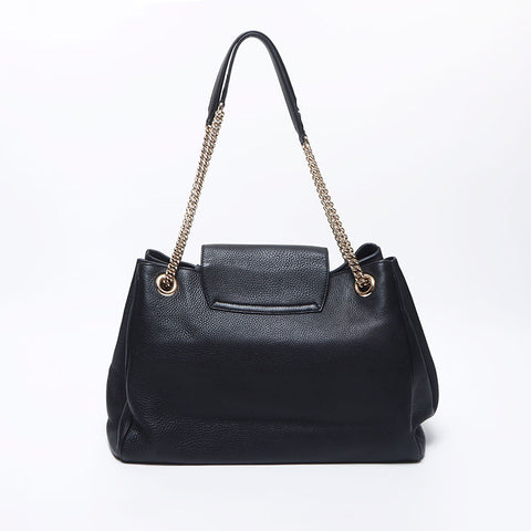 Gucci Chain 2way Shoulder Bag Horsebit Tote Bag Black WS10490