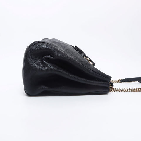 Gucci Chain 2way Shoulder Bag Horsebit Tote Bag Black WS10490
