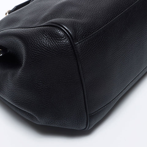 Gucci Chain 2way Shoulder Bag Horsebit Tote Bag Black WS10490