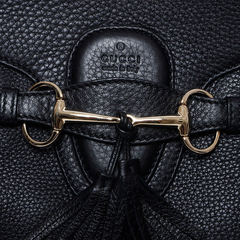 Gucci Chain 2way Shoulder Bag Horsebit Tote Bag Black WS10490