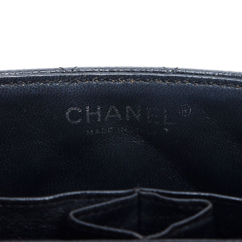 シャネル CHANEL 13番台 マトラッセ キャビアスキン シルバー金具 25cm ショルダーバッグ ブラック WS10495