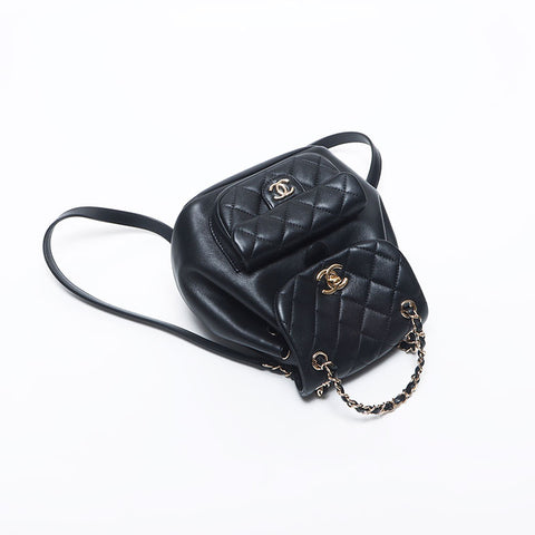 Chanel CHANEL Matelasse Turnlock Chain Mini Backpack/Daypack Black WS1 – NUIR VINTAGE