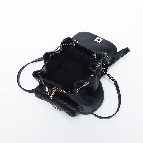 chain mini backpack Chanel CHANEL Matelasse Turnlock Chain Mini Backpack/Daypack Black WS1 – NUIR VINTAGE