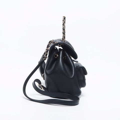 chain mini backpack Chanel CHANEL Matelasse Turnlock Chain Mini Backpack/Daypack Black WS1 – NUIR VINTAGE