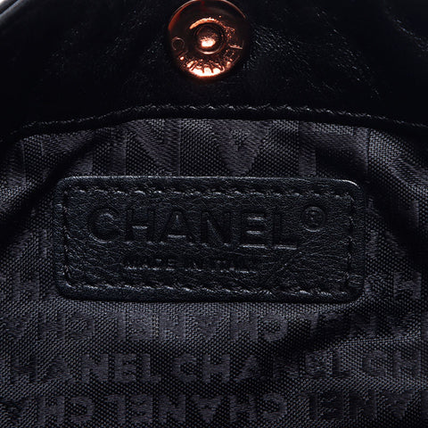 Chanel CHANEL No. 8 Camellia Chain Mini Pouch Leather Shoulder Bag Black WS10503