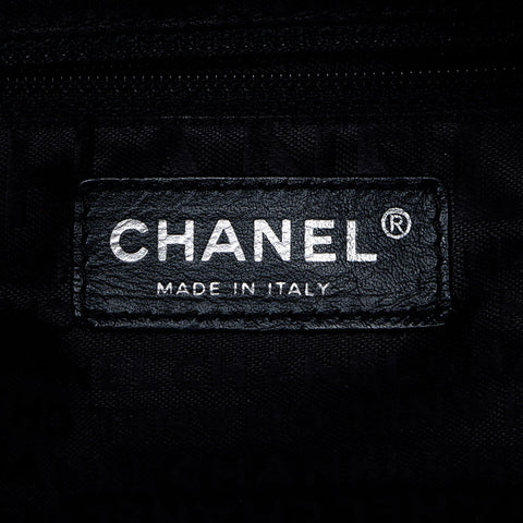 シャネル CHANEL パンチング カーフレザー 9番台 ココマーク ボストンバッグ ブラック WS10511