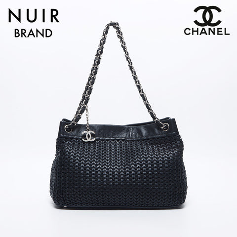 シャネル CHANEL シルバー金具 チェーン ココマーク 9番台 ショルダーバッグ ブラック WS10512