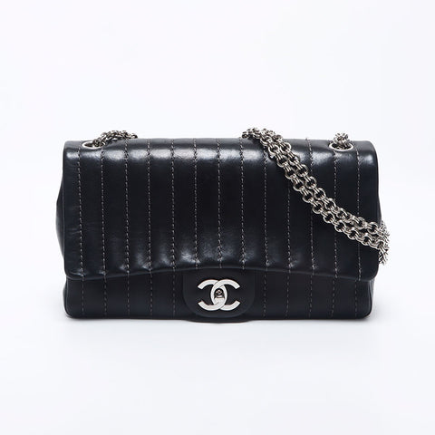 シャネル CHANEL マドモアゼル シルバー金具 チェーン 10番台 ショルダーバッグ ブラック WS10513