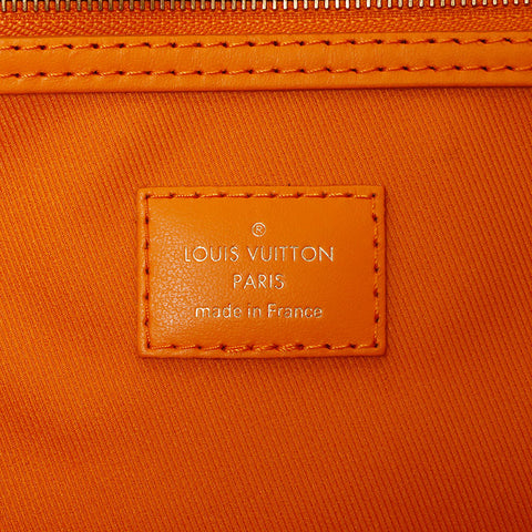 ルイ・ヴィトン LOUIS VUITTON キーポルバンドシエール50 デニム モノグラム デニム カデナ付き ボストンバッグ オレンジ WS10514