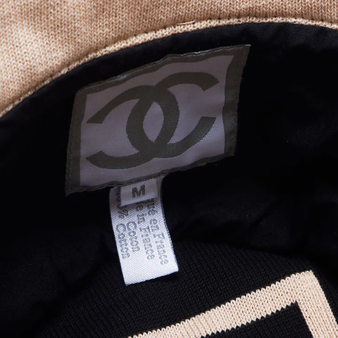 CHANEL Sports Line Cotton Bucket Hat Logo Size:M hat beige WS10519
