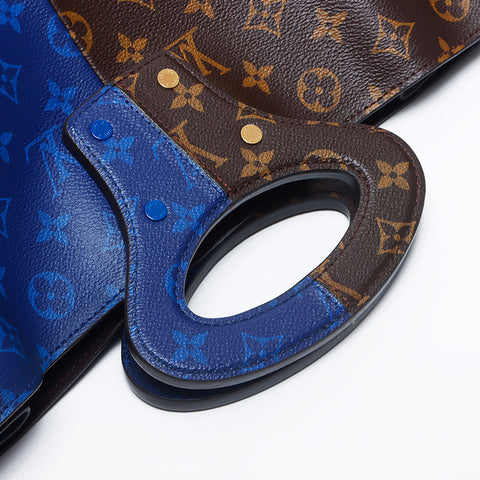 ルイ・ヴィトン LOUIS VUITTON 2018ss スプリット モノグラム カルスリングバッグ  ハンドバッグ ブラウン ブルー WS10520