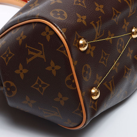 ルイ・ヴィトン LOUIS VUITTON モノグラム ティヴォリPM MB0173 ハンドバッグ ブラウン WS10523