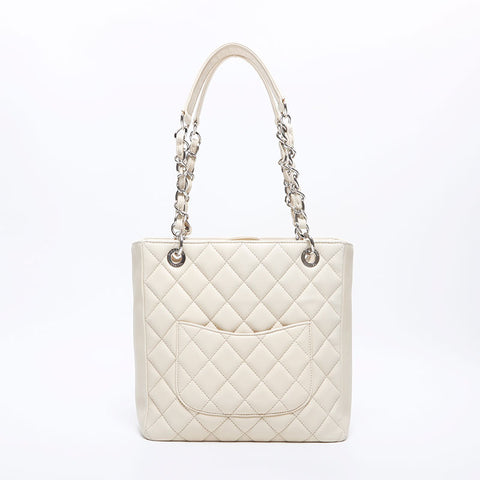 シャネル CHANEL 14番台 シルバー金具 ココマーク チェーン ショルダーバッグ クリーム WS10526