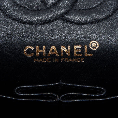 シャネル CHANEL ダブルフラップ ダブルチェーン マトラッセ 23cm 6番台 ショルダーバッグ ブラック WS10530