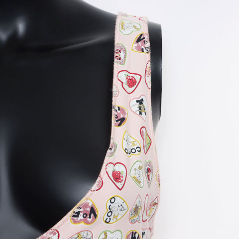 香奈儿香奈儿（Chanel Chanel）2006 06p情人节无袖棉花棉花图案可可大小：38连衣裙粉红色WS10532