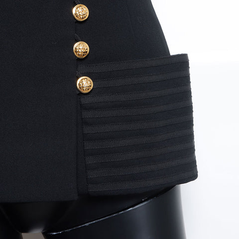 Chanel Chanel 1990年代Mademoiselle Coco Mark Matelasse按钮设置大小：34西装黑色WS10534