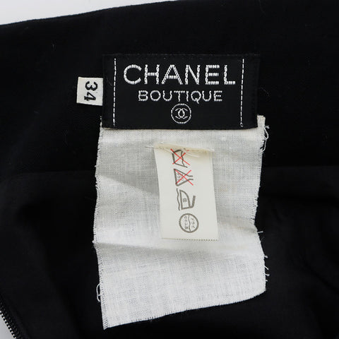 シャネル CHANEL 1990s マドモアゼル ココマーク マトラッセボタン セットアップ Size:34 スーツ ブラック WS10534