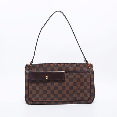 LOUIS VUITTON Damier Aubagne Shoulder Bag Brown WS10535