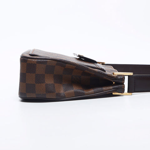 LOUIS VUITTON Damier Aubagne Shoulder Bag Brown WS10535