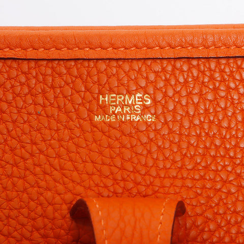 エルメス HERMES ◻︎I刻印 エブリン2 ショルダーバッグ オレンジ WS10540