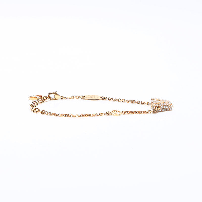 LOUIS VUITTON Essential V Pearl bracelet gold WS10541 – NUIR VINTAGE