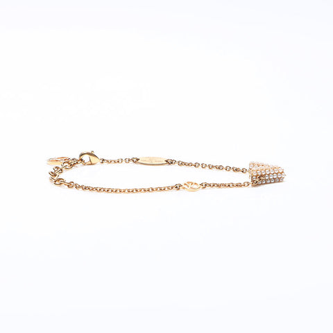 LOUIS VUITTON Essential V Pearl bracelet gold WS10541