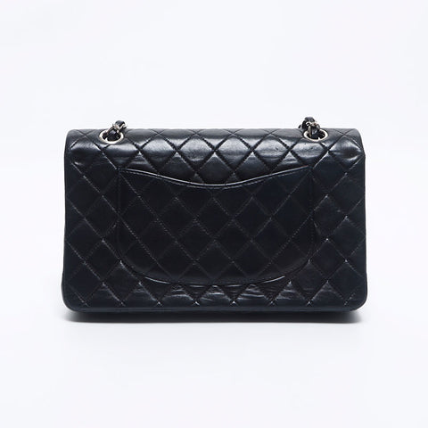 シャネル CHANEL 5番台 ダブルフラップ ダブルチェーン ラムスキン シルバー金具 ショルダーバッグ ブラック WS10562