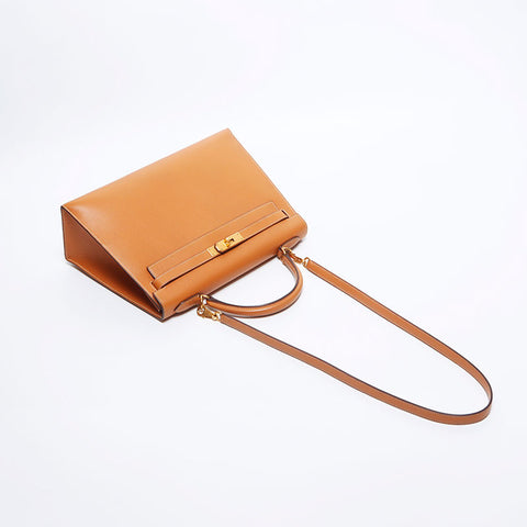 エルメス HERMES ケリー32 ◻︎I刻印 ゴールド金具 ヴァッシュリエジェナチュラル ハンドバッグ ブラウン WS10567