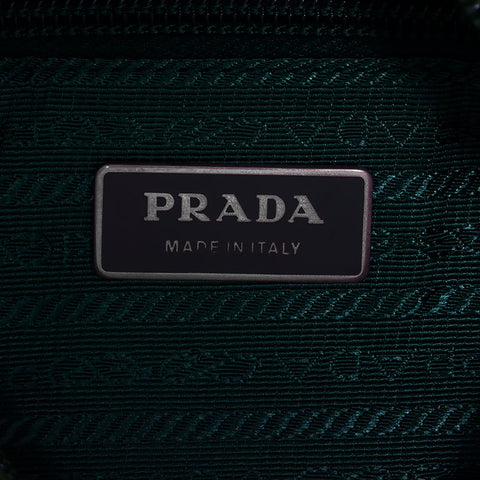 プラダ PRADA ナイロン 三角ロゴタグ シルバー金具 ショルダーバッグ グリーン WS10569