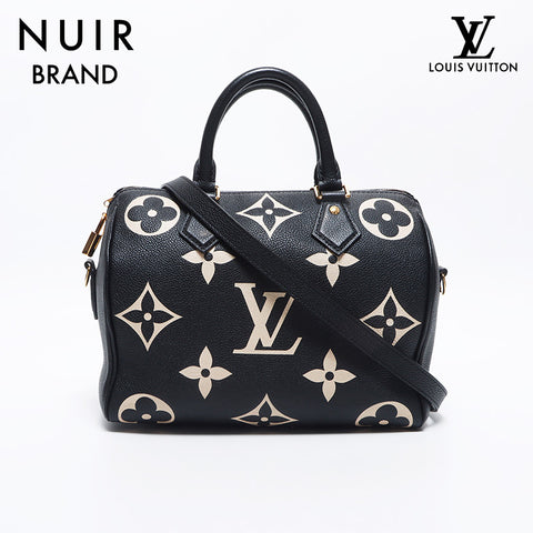 ルイ・ヴィトン LOUIS VUITTON バイカラー アンプラント スピーディ モノグラム ハンドバッグ ブラック×ベージュ WS10572