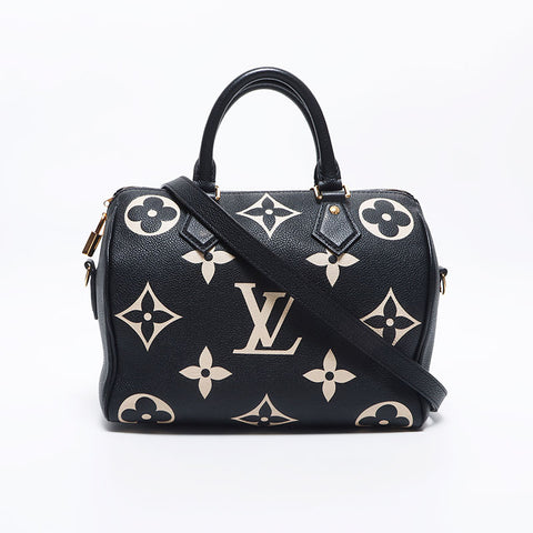 ルイ・ヴィトン LOUIS VUITTON バイカラー アンプラント スピーディ モノグラム ハンドバッグ ブラック×ベージュ WS10572