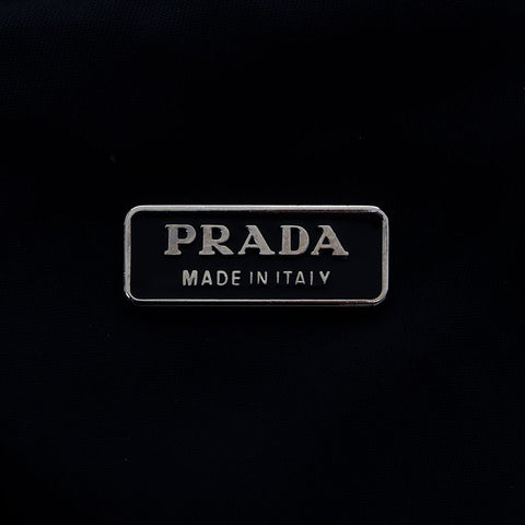 プラダ PRADA ホーボー ナイロン ミニ 三角ロゴタグ ハンドバッグ ブラック WS10573