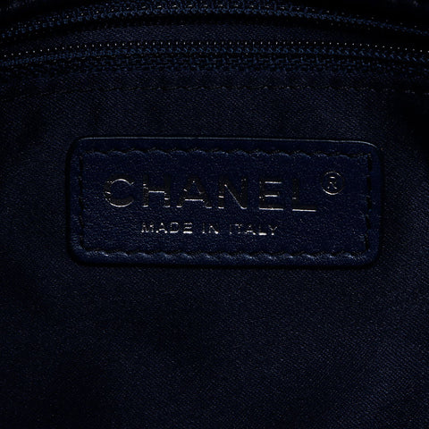 シャネル CHANEL 18番台 マトラッセ シルバー金具 チェーン ショルダーバッグ ネイビー WS10574