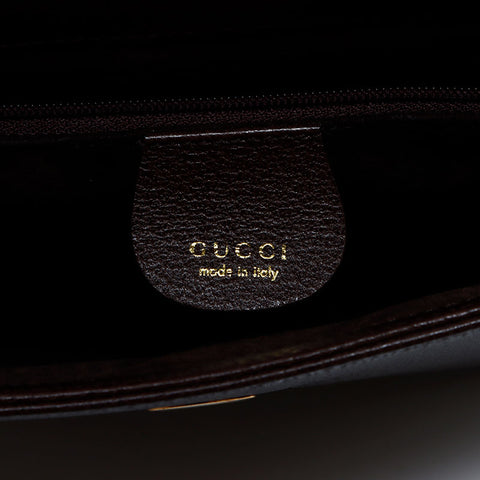 グッチ GUCCI スクエア バンブー 80s OLD GUCCI  ハンドバッグ ブラウン WS10578