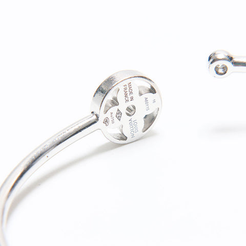 Louis Vuitton 8,5g Brasstte Twisted Blossom AU750 K18WG Silver WS10588