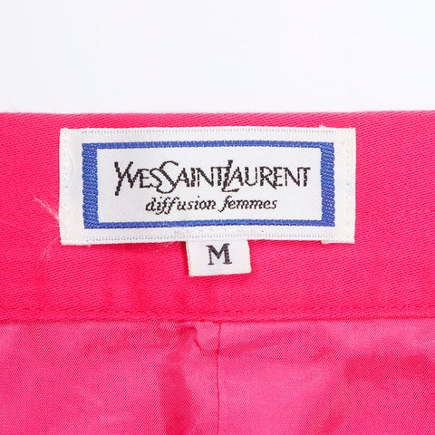 極美品 イヴ・サンローラン YVES SAINT LAURENT ジャケット スカート 金ボタン セットアップ ピンク WS10591