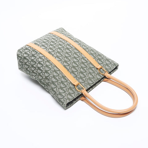 Christian Dior Trotter Gold Metal Tote Bag green WS10596