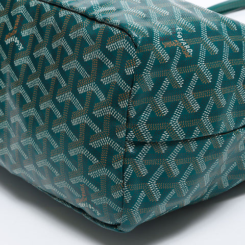 ゴヤール GOYARD サンルイ PM ポーチ付き PVC レザー  トートバッグ グリーン WS10598