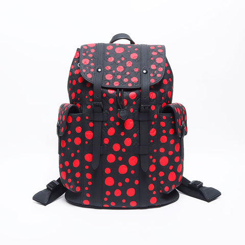 LOUIS VUITTON Yayoi Kusama LV x YK Christopher Lyon Monogram Backpack Â· Daypack black WS10608